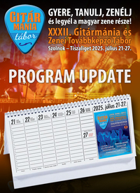 GITÁRMÁNIA TÁBOR PROGRAM 2025.